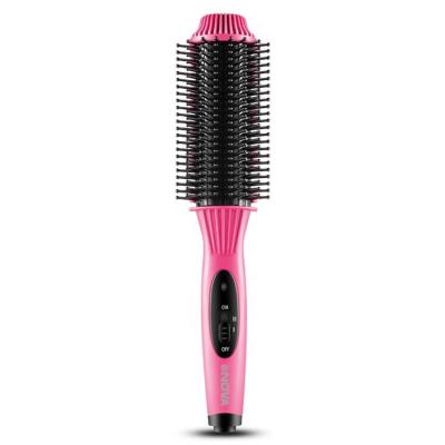 China New Hotel Custom Small Hair Dryer Brush Electric Quick Hair Straightener Brush for sale