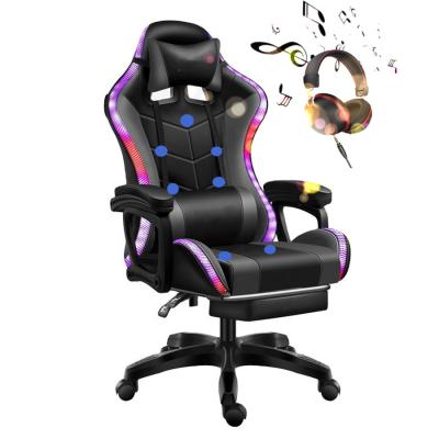 China Massage PU Leather Gaming Racing Chair Executive Swivel Comfortable Ergonomic Lumbar Support Racing Gaming Chair for sale