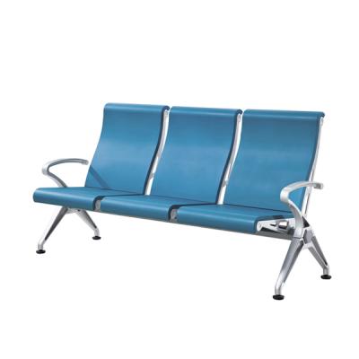 China Industrial 3 Seater No Folded Triangle Band Chair Public Airport Bench Hospital Sofa Hospital Sofa Waiting Steel Chair for sale