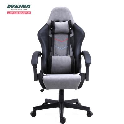 China (Size)Adjustable Luxury Gaming Gamer Computer Chair Led RGB White Pink Scorpion Racing Gaming Chair With Footstool for sale