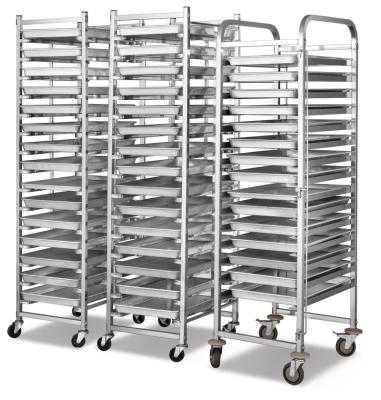 China Stocked stainless steel bakery equipment bread cooling sheet pan rack baking tray trolley for oven for sale