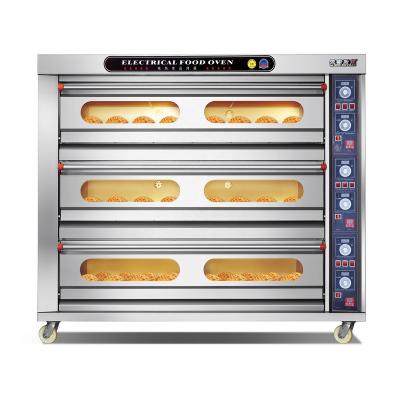 China Bakery Customized digital commercial bakery equipment 3 deck 9 trays pizza oven for sale Italy for sale