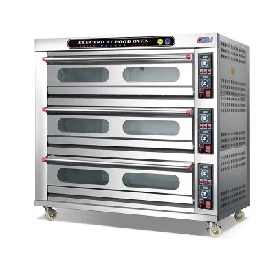 China Bakery Commercial stainless steel deck oven cake baking equipment bread toaster oven for Kitchen for sale