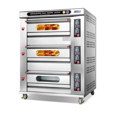 China Bakery Chubao factory price bread baking equipment commercial 3 deck 6 trays German bakery oven for sale