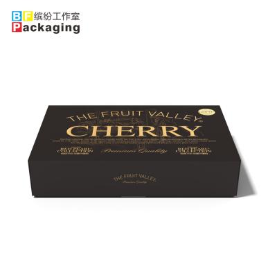 China Recycled Materials Cherry Customize New Arrival FO Simple Elegant Folding Fruit Gift Box Packaging Boxes Paper Box for sale