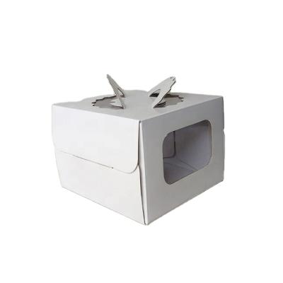 China Recycled Materials Free Sample Box New Arrival FO Bakery Box Simple Elegant Simple Folding Cake Box for sale