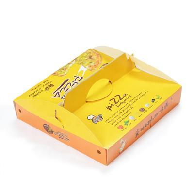 China Recycled Materials Free Sample New Arrival Custom Fo Paper Box Simple Stylish Folding Pizza Box for sale