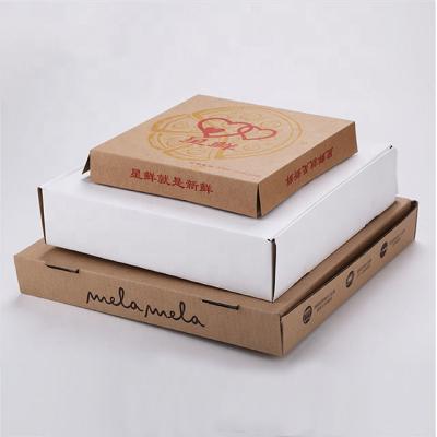 China Recycled Materials Free Sample New Arrival Custom Fo Paper Box Simple Stylish Folding Pizza Box for sale