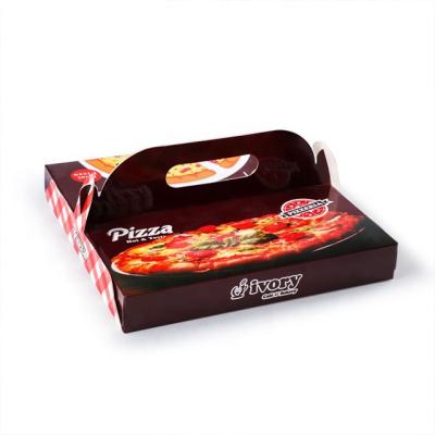 China Recycled Materials Free Sample New Arrival Custom Fo Paper Box Simple Stylish Folding Pizza Box for sale