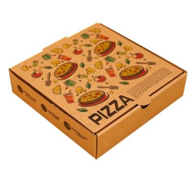 China Recycled Materials Free Sample New Arrival Custom Fo Paper Box Simple Stylish Folding Pizza Box for sale