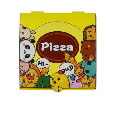 China Recycled Materials Free Sample New Arrival Custom Fo Paper Box Simple Stylish Folding Pizza Box for sale