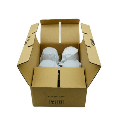 China Recycled Materials Custom Printing Biodegradable Paper Packaging Shipping Boxes For Coffee Cup Holder for sale