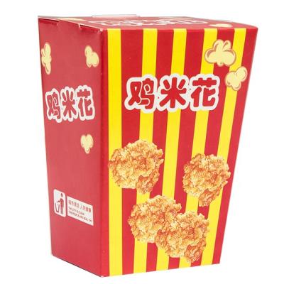 China Recycled Materials Factory Direct Sale Chicken Rice Popcorn Chicken Nuggets Chicken Steak Packaging Red Oil Free Bottom Packaging Carton for sale