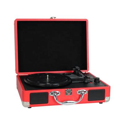 China Hot Sale Wooden Vintage Retro Turntable Classic Style Turntable Vinyl Record Player Built In Speakers for sale