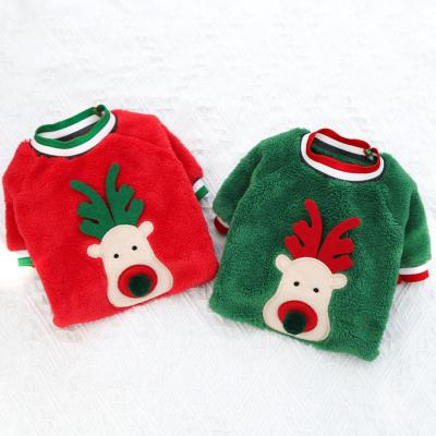 China Viable wholesale pet clothes Christmas dogs ropa perros de navidad winter flannel dog coats pet clothes winter for sale