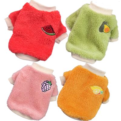 China Cute Warm Stocked Flannel Puppy Berry Sweater Pets Supplies Winter Dog Clothing Pet Clothes for sale