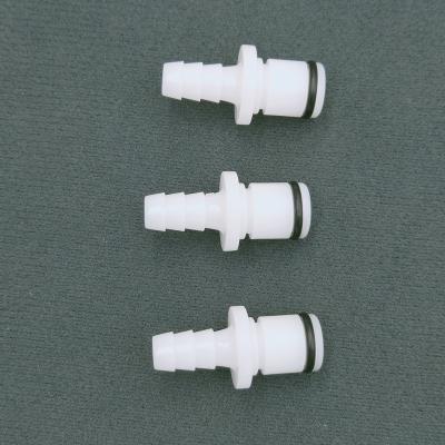 China 1/4 to 3/8 POM Plastic Barbed Valved Quick SMART Connect Body Disconnect Insert Coupling 1/8