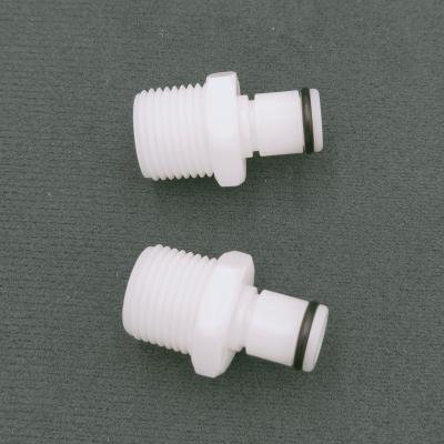 China BRIGHT Acetal Male NPT Inline Tubing Thread Cut Plastic Quick Thread Coupling Coupling Insert 1/8