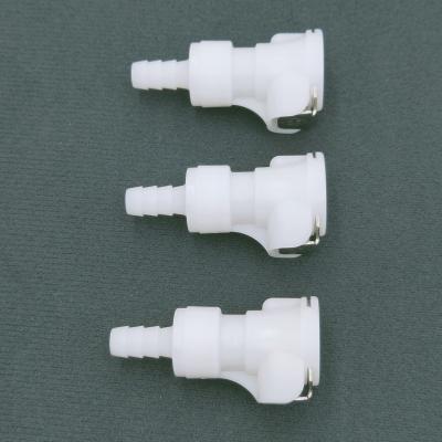 China LUMINOUS POM 1/8 3/16 Barb 1/4 Hose Quick Coupling Non-Valved In-Line Female Body Plastic Air Tubing 1/8