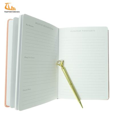 China Beautiful personalized custom printed daily planner print a5 top hardcover book for sale