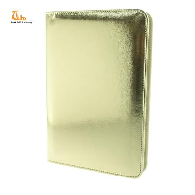 China Custom Holographic 2018 Gold Foil PU Refill Paper Printed Luxury Leather Journal for sale