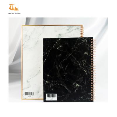 China School Printed Supplier Custom Design Yellow Pages Blank Cover Printed Marble Spiral A5 Journal Notebooks for sale