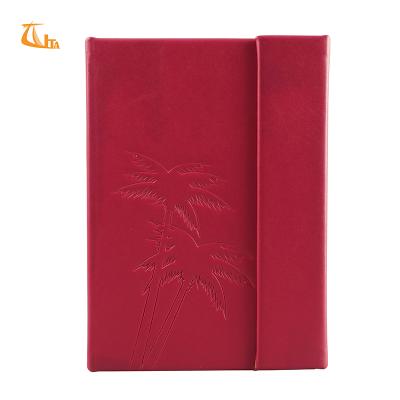 China High Quality Custom Leather Bound Peronalised A5 Hardcover Book PU Leather Bound Journal With Magnetic Closure for sale