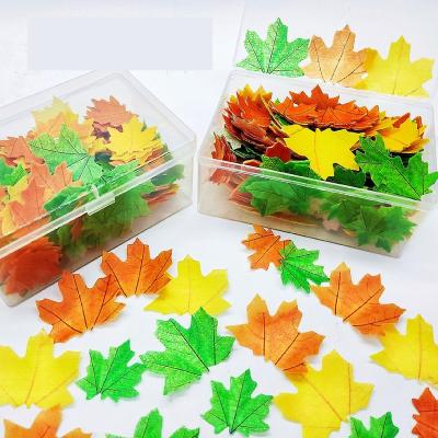 China Maple Leaf Wafer Paper Maple Leaf Cold Dish Cake Decorating Edible Wafer Insert Card Edible Wafer Paper for sale