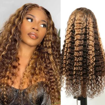 China Transparent Lace Front Human Hair Wigs Pre Wave 2023 Silky Straight Plucked Curly Brazilian 13x4 Curly Wig 180% Density With Natural Baby Hair for sale