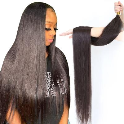 China Body Wave Bone Straight Hair Bundles Brazilian Hair Weave 28 30 32 40Inch Bundles 100% Natural Color Hair Extension Weaving for sale