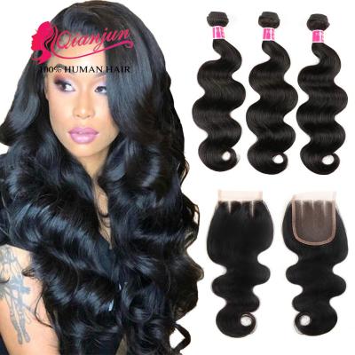 China Body Wave Start Selling Bundles Remy Hair,Brazilian Straight Body Wave Mink Hair 3 Bundles With Closure Hair,Hair Extension for sale