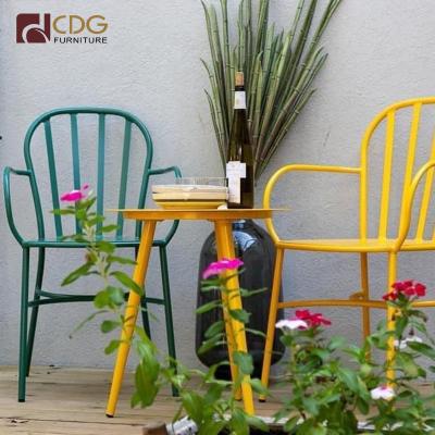 China Comfortable Bistro Furniture White Metal Wedding Event Parties Furniture Outdoor Metal French Bistro Chairs for sale