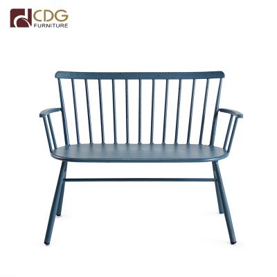 China Vintage Comfortable Outdoor Modern Metal Dining Chair Armrest Leisure Long Chair for sale