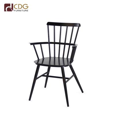 China Cozy Cafe Chairs Lights And Black Aluminum Dining Chair Restaurant Chairs for sale