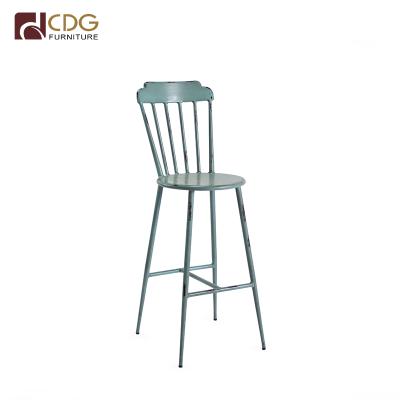 China Comfortable Bar Furniture Bistro Modern Iron Sneaks Metal High Chair For Bar for sale