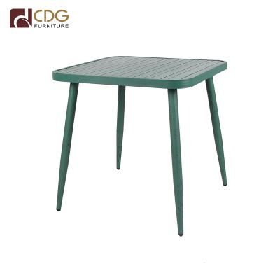 China Modern European antique steel vintage coffee table Bistros coffee table aluminum square iron coffee table sets for restaurant for sale