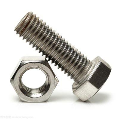 China Stainless Steel Factory Stock A2 A4 DIN931 Partial Thread Hex Bolt Half & Nut & Gasket for sale