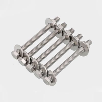 China Factory stock stainless steel A2 A4 pernos y pernos y killcas hex head cap bolts and nuts for sale