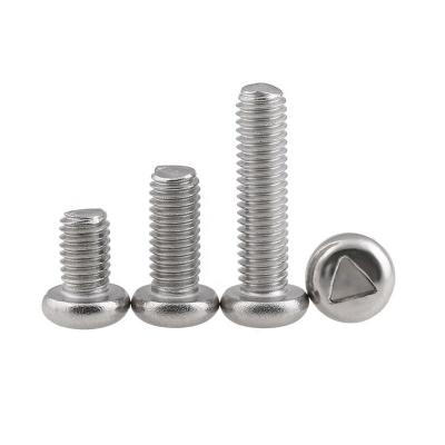 China Pan SS Stainless Steel Metal Screw Fasteners Triangle Slot Tamper Proof Stainless Steel Screws for sale