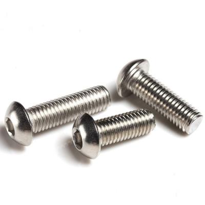 China ISO7380 m4 M6 M8 M10 M12 pan stainless steel knob hexagon socket head head machine screw with round head for sale