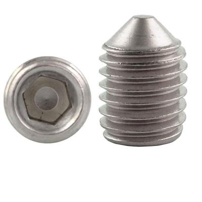 China High Quality DIN914 Stainless Steel Set Screw Factory Hexagon Cup Cone Point Worm Grub Screw for sale