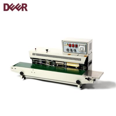 China CLOTHING Factory Supply Automatic Continuous Film Plastic Bag Heat Sealing Machine for sale