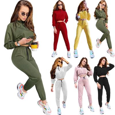 China Sustainable New Girls Fashion Casual Sweater Long Pants Women Sports Plus Size Two Piece Sets for sale