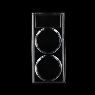 China PC/PS/ACRYLIC transparent acrylic display coin case Plastic Protector Holders Frame PCGS Graded Coin slab Collector storage  for 2 coin slab for sale