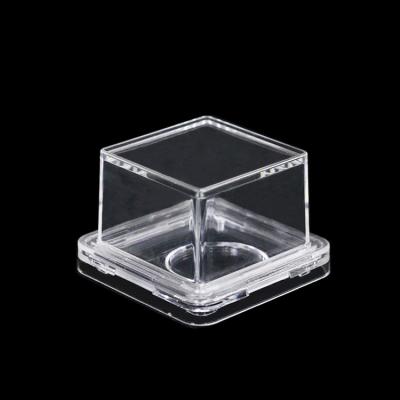 China PC throw away plastic transparent display case graded coin box storage sundries cube  dust-proof showcase box with lid for sale