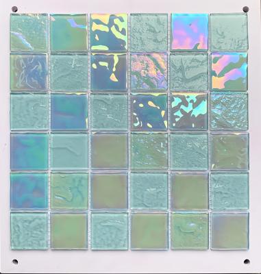 China Swimming Pool Mosaic Tile Mixed Blue Green Glass Crystal Glass for and Wear-Resistant for sale