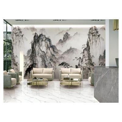 China Decoração de casa de moda azulejos de porcelana polida moderna com quartzite design de laje fina à venda