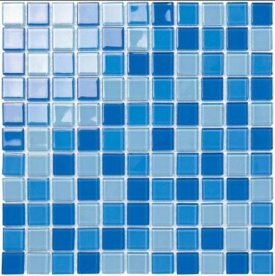 China Wall and Floor Glass Mosaic Tile Technique Glass Blue Swimming Pool Tile Type Borders for sale