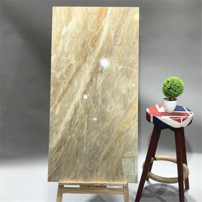 China Glazed 600x1200 Porcelain Flooring Tile in Luster GLOSSY for Living Room Golden Mable for sale