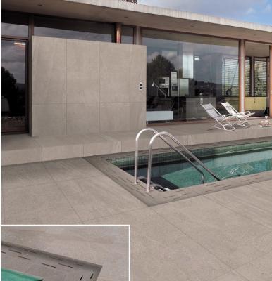 China Moderne stenen pooltegels met een bullnose. Niet-glijdende betonnen tegels voor buiten terras. Te koop